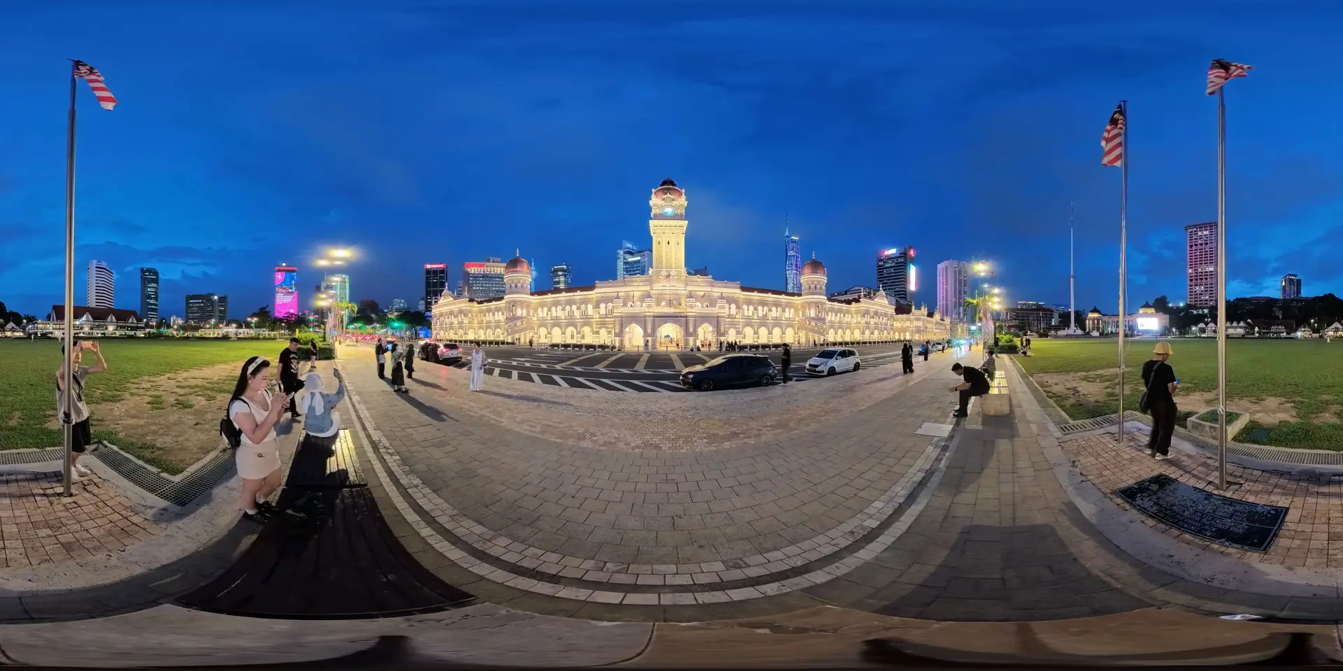 Infront of BSAS at night