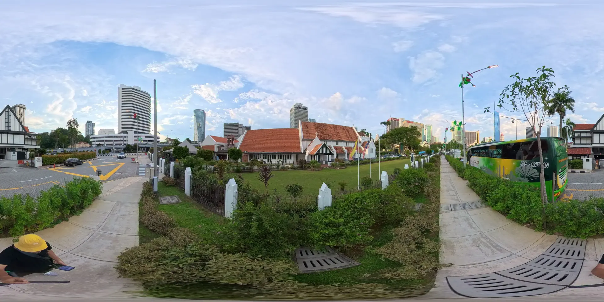 Infront of the church