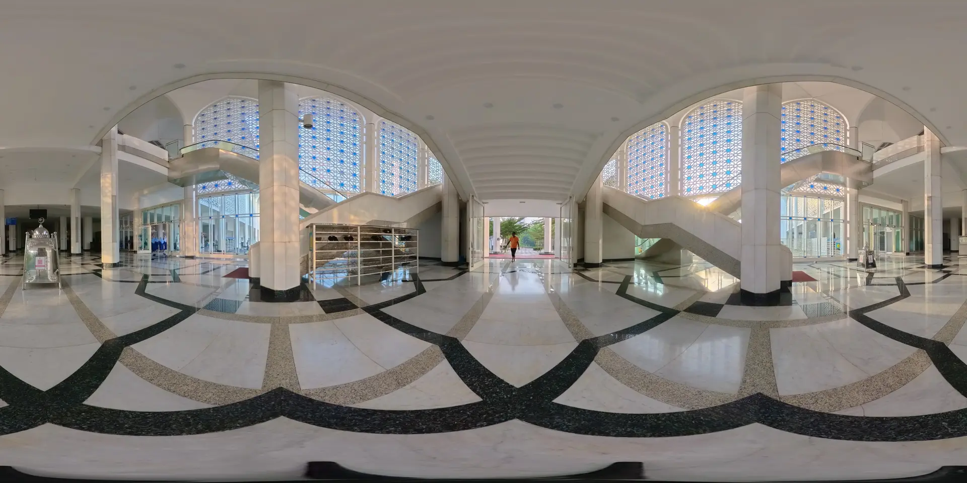 Interior Corridor & Stained Glass