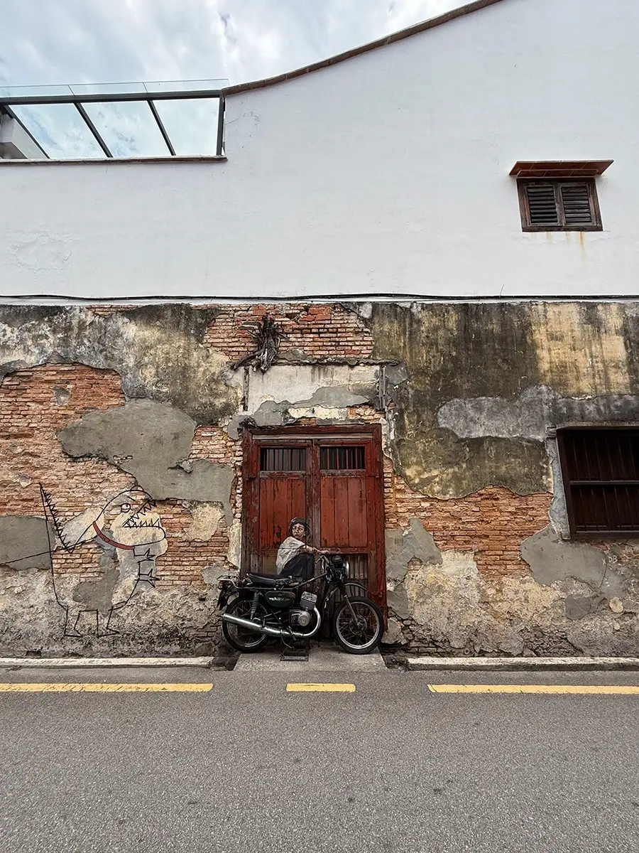 Boy on Motorbike Street Art