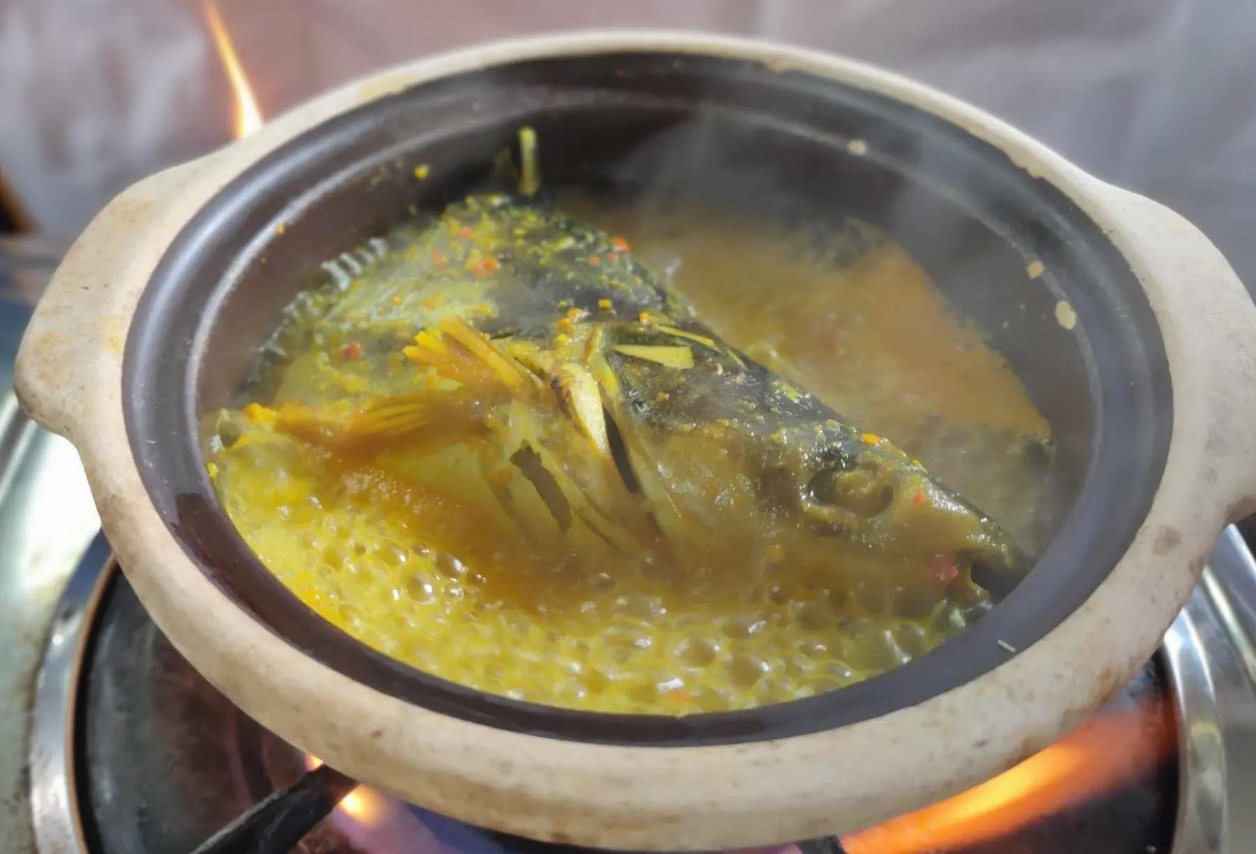Claypot Gulai Masam Patin Tempoyak  - Local Food in Kuala Lipis
