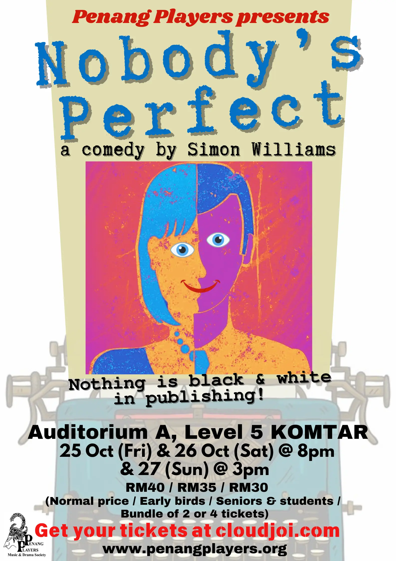 Nobodys Perfect - A Simon Williams comedy play - Concert & Event in George Town