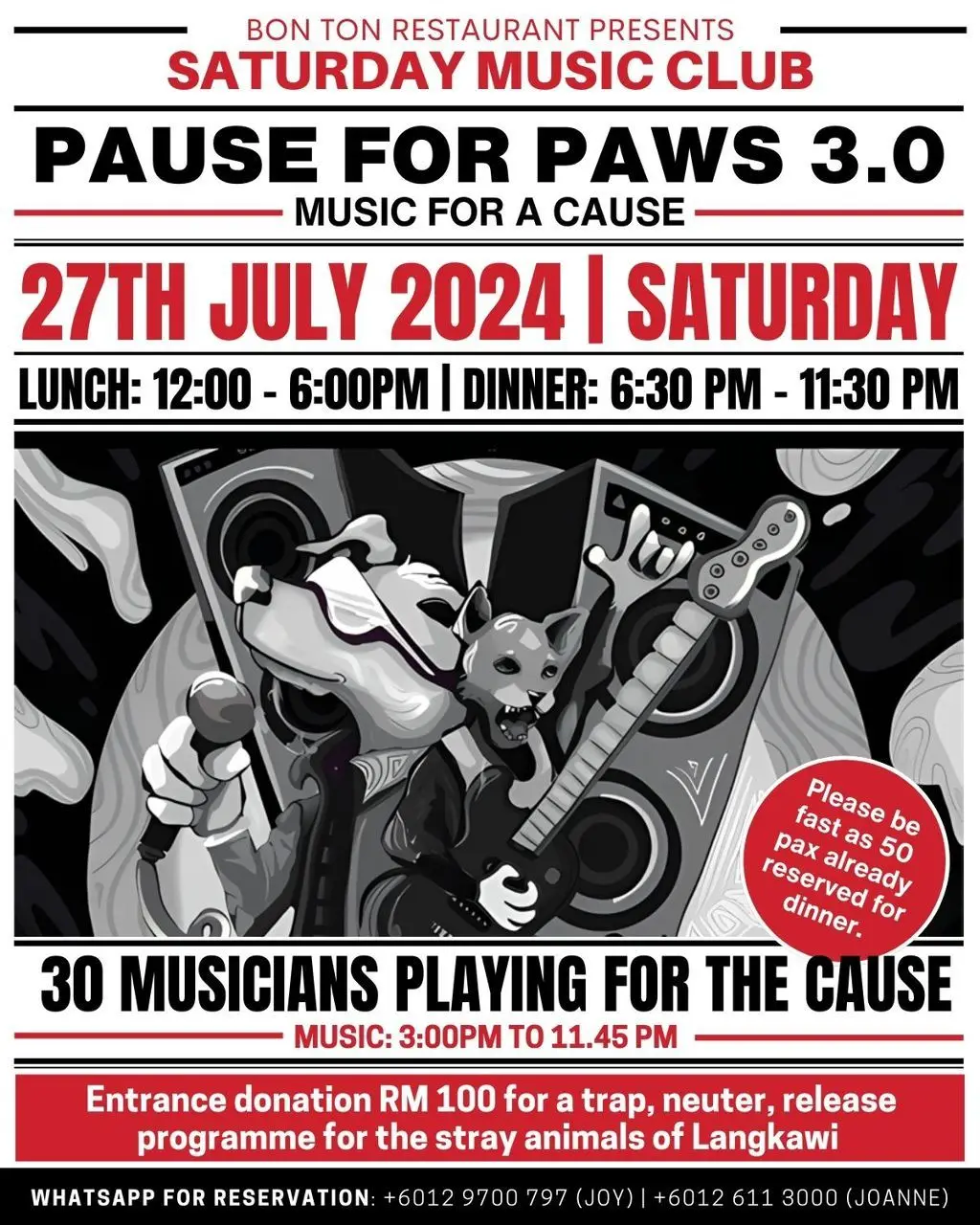PAUSE for PAWS 3.0 at Bon Ton - Concert & Event in Langkawi