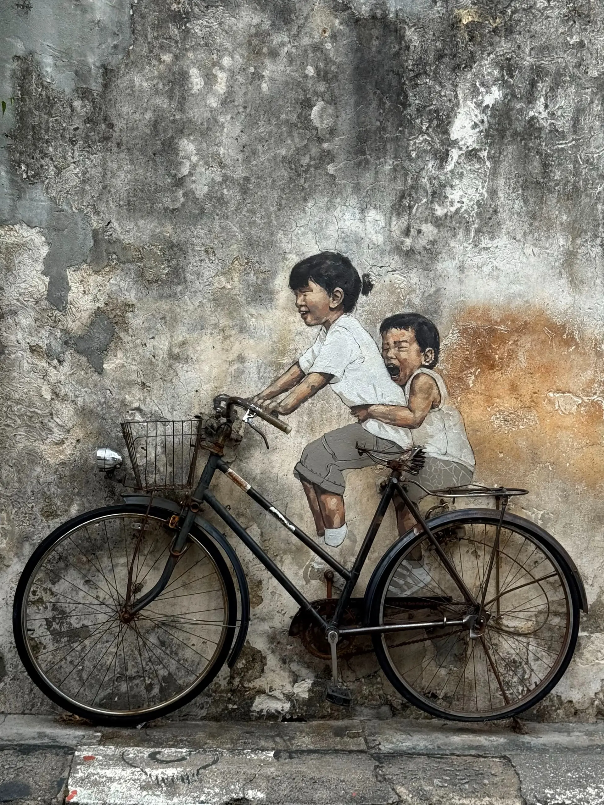 Kids on Bicycle Iconic Street Art