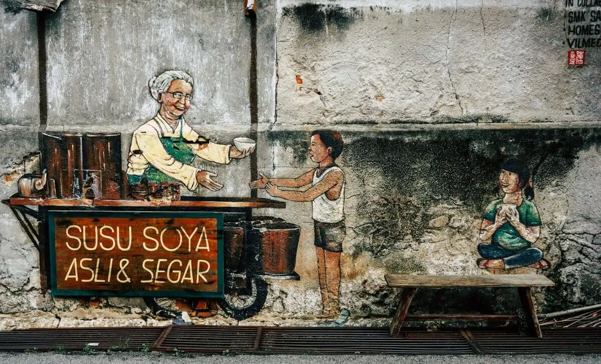 Susu Soya Asli & Segar Street Art - Street Art in George Town