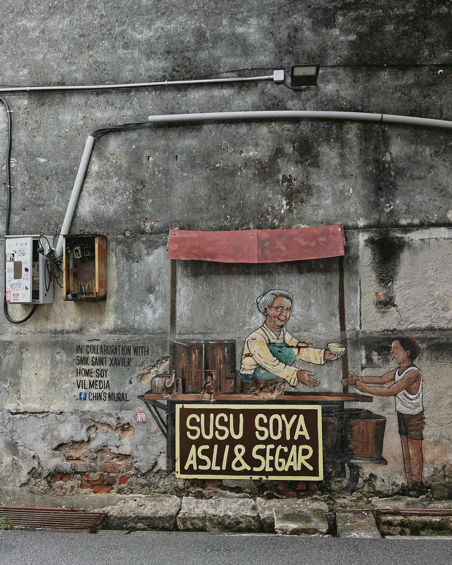 Susu Soya Asli & Segar Street Art - Street Art in George Town