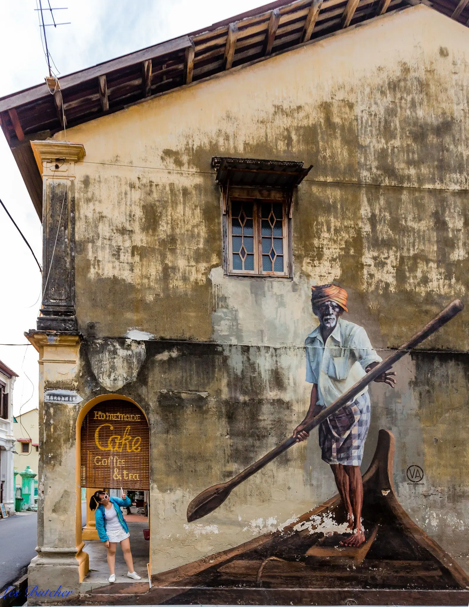 The Indian Boatman Street Art - Street Art in George Town