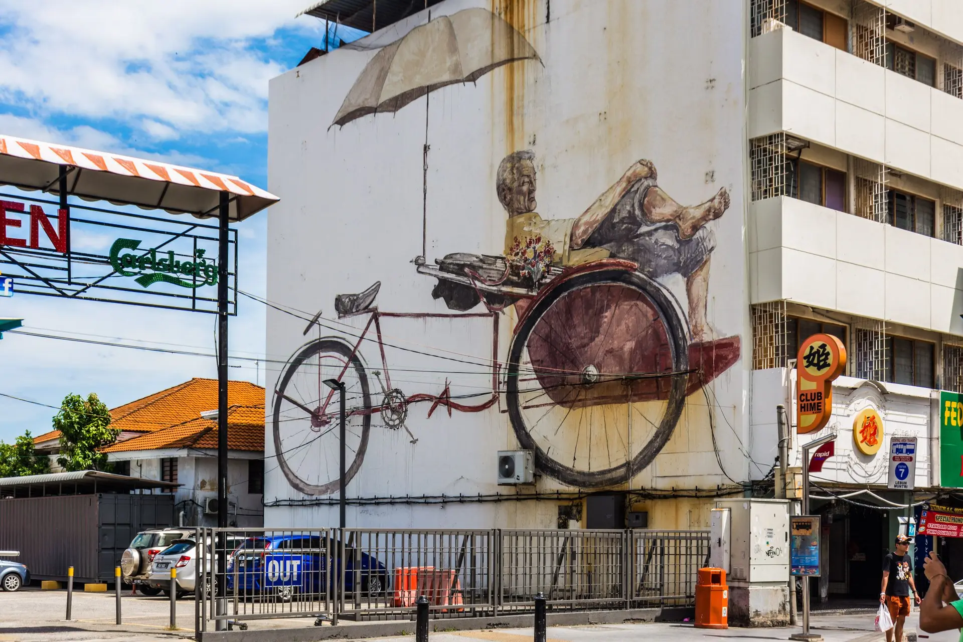 Trishaw Man Street Art - Street Art in George Town