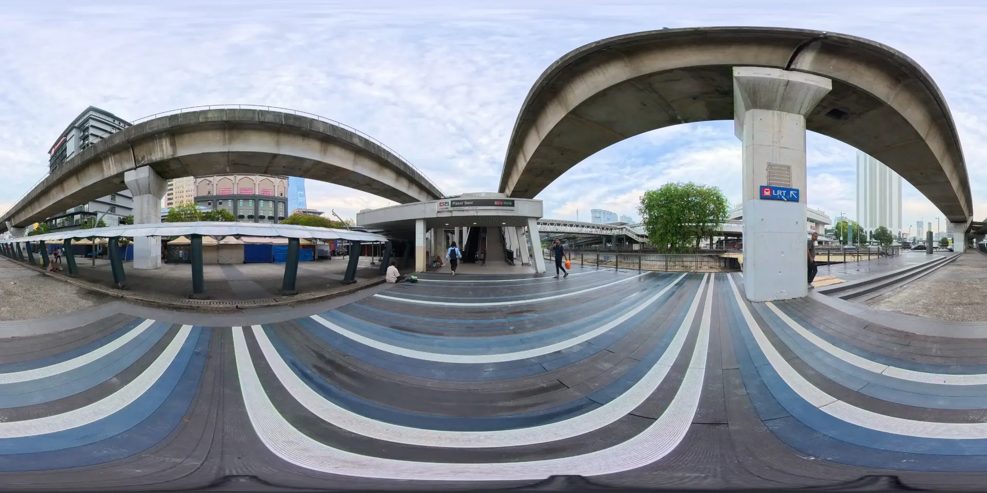 Entrance to the Pasar Seni LRT Station from Jalan Tun Tan Cheng Lock
