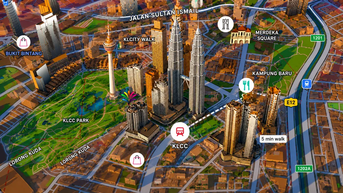 KLCC Station and its surrounding halo, Kuala Lumpur